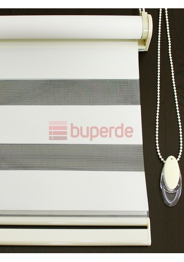 Buperde Ekru (Açık Krem) Eko Zebra Stor Perde