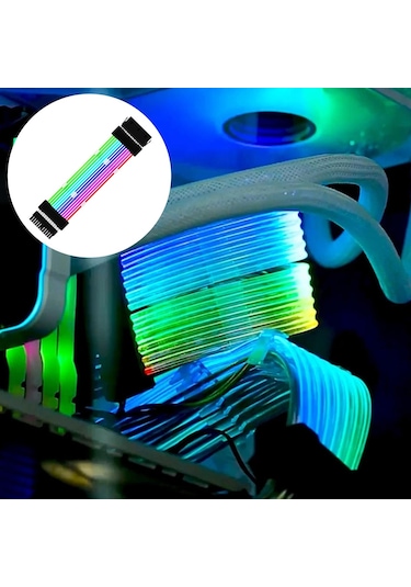 Homyl Uzatma Rgb Kablosu Psu Seti Bilgisayar Pc Için Pcıe