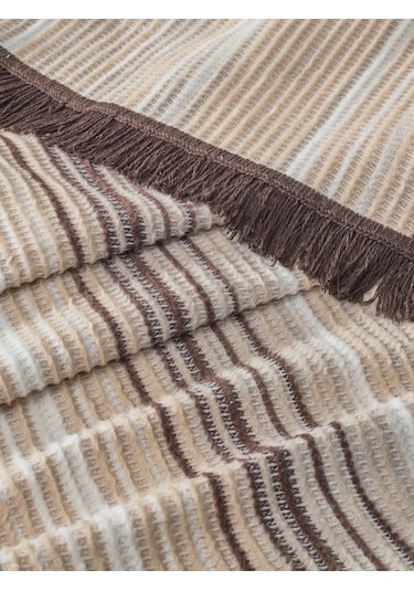 Vicuna Home Softy Pamuklu Tv Battaniyesi - Bej Kahve