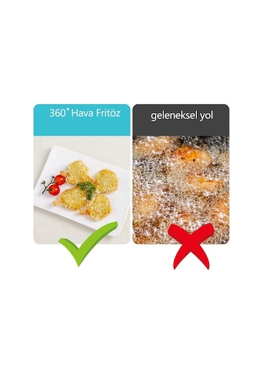 Silencare AF25D01 Smart Airfryer 3 L Yağsız Fritöz