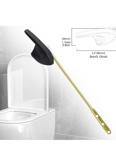 Suntek Tuvalet Tankı Sifon Kolu Kolay Kurulum Paslanmaya Siyah