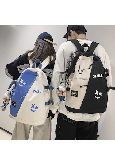 Moda Büyük Fotoğraf Kadın Severler Seyahat Kadın Kademeli Mochila Genç Sırt Beyaz Inek Bebek Ile Beyaz