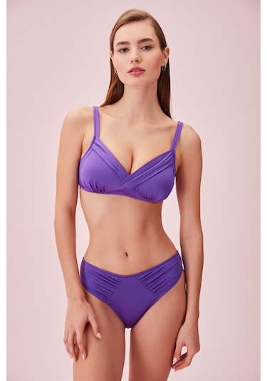 Suwen Pileli Bikini Alt Sb24395099 Mor