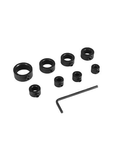 9 Adet Ayarlanabilir Matkap Derinliği Yaka Sınır Halkası Karbon Çelik Seti