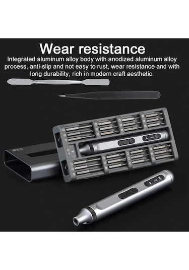 Hallow Yüksek Hassasiyetli  Çok Fonksiyonlu Elektrikli Tornavida