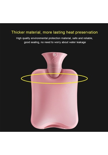 Sıcak Su Şişesi Düz Renk Örgü Kapağı Sıcak Su Şişesi Olmadan Su Dolu Sıcak Su Yumuşak Örgü Şişesi Kadife Çanta Koyu Gri