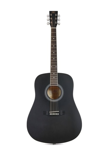 Sx Sd204gtbk Dreadnought Akustik Gitar Parlak Siyah