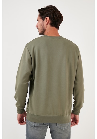 Buratti Pamuklu Bisiklet Yaka Regular Fit Basic Erkek Sweat 5905521 Haki