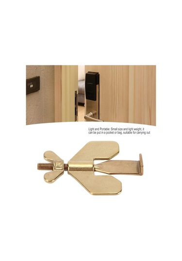 Taşınabilir Seyahat Kapı Kilidi, Ev Seyahat Otel Yurt Dairesi İçin Güvenlik Ve Gizlilik Kapı Dolabı Altın Altın
