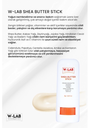 W-Lab Cosmetics Shea Butter Stıck 8 Gr