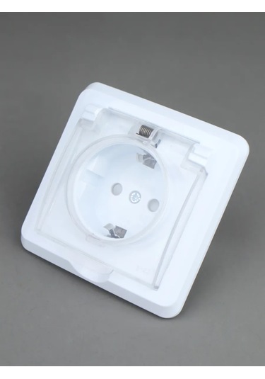 Iek Kapaklı Su Geçirmez Tekli Gömme Priz 2 Adet 305276993 Ip44