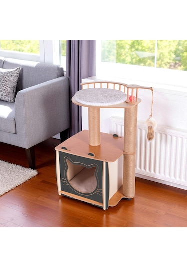 Pati Homes Katlı Kedi Tırmalama Oyun Evi Tırmalama Tahtası