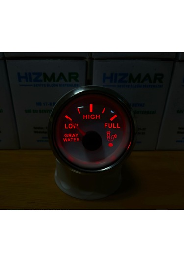 Dünyada Tek Ibreli Gri Su Seviye Göstergesi - 0-190 Ohm Gri