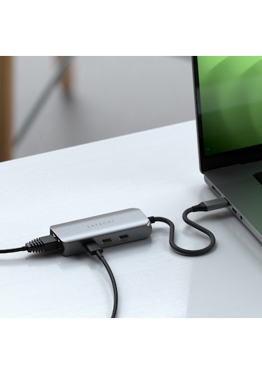 Satechi 4 İn 1 Usb-c Hub 2.5gbit Ethernet Uzay Grisi St-h3c25em