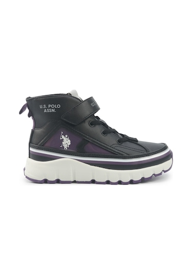 U.s. Polo Assn. Keltes Jr 5pr Siyah Kız Çocuk High Sneaker 000000000102027888 Siyah-mor