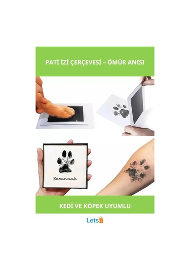 Kedi Köpek Pati İzi Fotoğraf Çerçevesi Seti Toksik Olmayan Mürekkepsiz Baskı Kiti