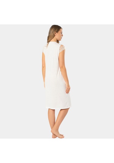 Türen 3296 Kadın Lohusa Gecelik Krem