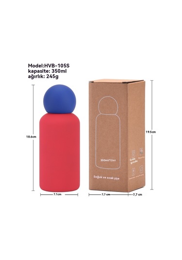 316 Paslanmaz Çelik Termos Bardak 350ml Yaratıcı Sevimli Çocuk Açık Hava Sporları Su Bardağı Beyaz