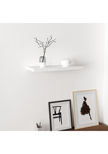 Minarmobilya Minar Gizli Tutuculu Duvar Rafı 60 Cm - P.Beyaz