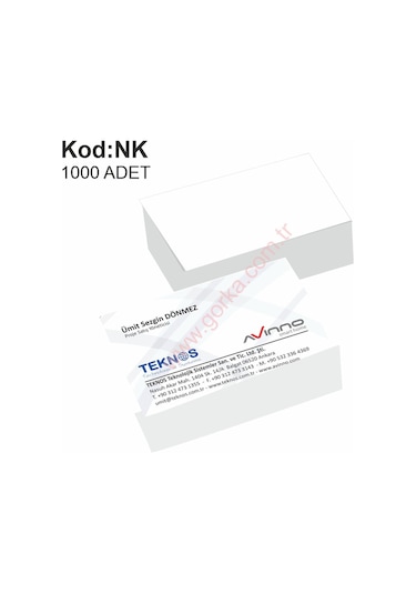 1000 Adet Kartvizit-tek Yüz-250 Gr Bristol