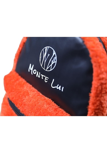 Monte Lui Mnt3637 Peluş Sırt Çantası Turuncu Siyah