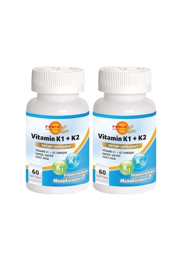 Force Nutrition Vitamin K1 K2 2 Adet 60 Softgel 05-202
