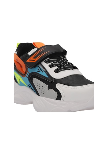 Slazenger NABIL Çocuk Cırt Cırtlı Siyah / Beyaz Günlük Spor Ayakkabısı