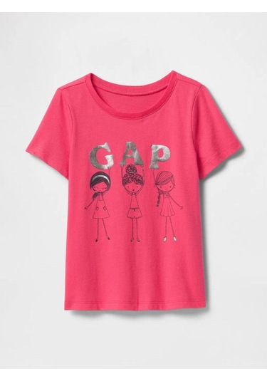 Kız Bebek Grafik T-shirt Fuşya-6036 Fuşya