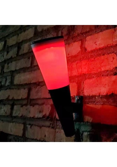 Cbtx Bahçe Aydınlatma N230 Dış Mekan Solar Bahçe Dairesel Koni Duvar Lambası, Stil: Renkli Işık