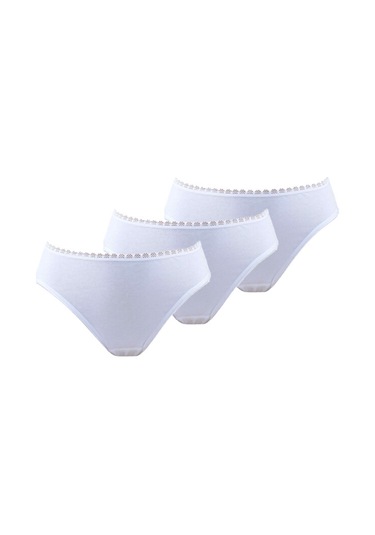 Kız Çocuk Külot 3lü Paket 1294 - Beyaz