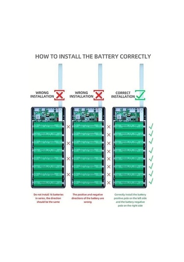 Besthome1 Dream011 C16 16 Li 18650 Pil Tutucu Saklama Kutusu Power Bank Kılıfı Telefon Şarj Cihazı Seti
