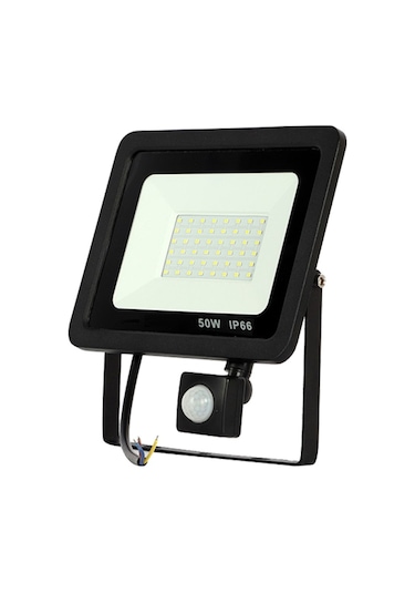 YCL 50 W Sensörlü DOB Led Projektör- Beyaz 6500K- IP65-AL-S-2050B