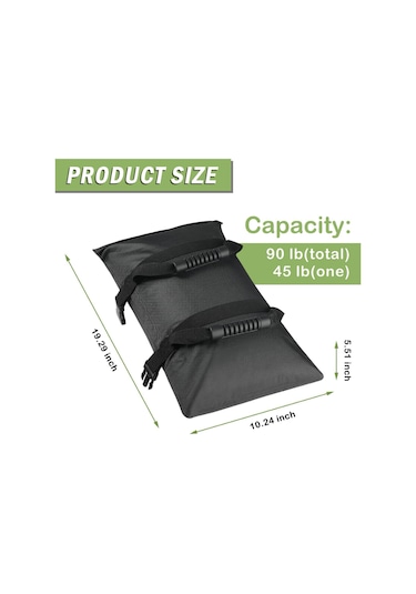 Dolıty 2 Adet Şemsiye Ağırlığı Kum 19,29-inç-x-10,24-inç Siyah