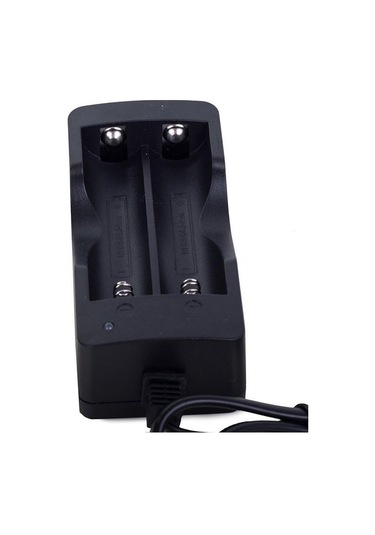 2x Pil Şarj Cihazı / Şarj Cihazı - 18650 Piller Siyah