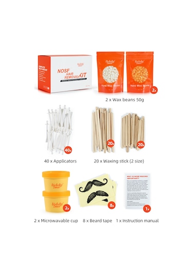 Yifomall Burun Kılı Alma Ağda Seti Ağda Fasulyesi Bıyık Çıkartmaları Burun Kaş Kılı Alma İçin