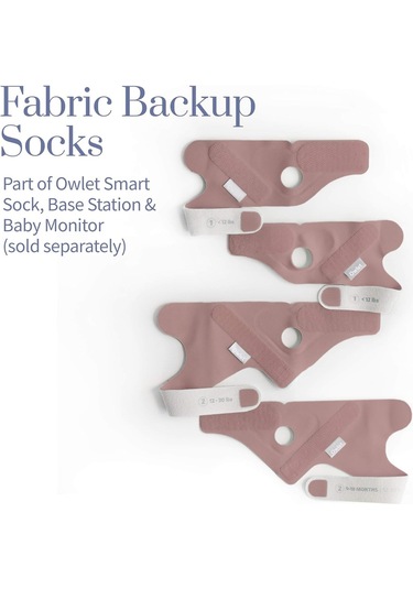 Owlet Aksesuarlı Kumaş Çorap - Dream Sock Bebek Telsizi İçin - Gül Kurusu