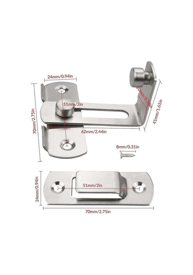 90 Derece Kapı Kancası Mandalı, Kapı Kilidi Ve Kapı Kilidi İçin 3