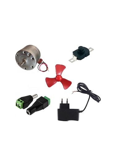 Adaptörlü Anahtarlı Soketli Basit Motor Deney Seti - Öğrenci Elektrik Devresi