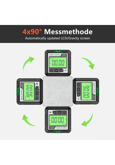 Trendooze Taban. Seviyesi Seviye Ölçer Manyetik Makineleri Lcd İşleme İnşaat İle İçin Elektronik Dijital Baloncuk Aracı, Aracı Ahşap Açı Lt