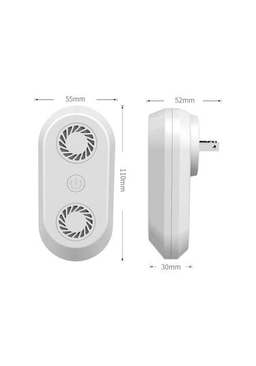 Ultrasonik Sivrisinek Kovucu Çok Fonksiyonlu Elektronik Böcek Kovucu Uk Fiş Beyaz , Boyut:uk Fiş