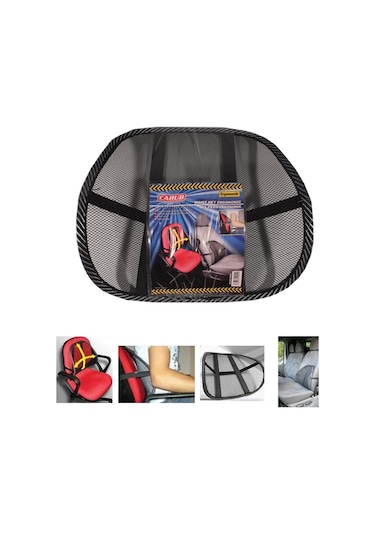 Bel Arkası Sırtlık Ortopedik Fileli Siyah 1 Adet