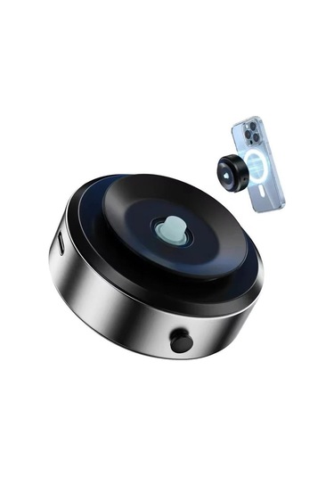 Elektirikli Vakum Magsafe Uyumlu Sabit Kafalı Araç İçi Telefon Tutucu Zeminler İçin De Olur X8 Siyah