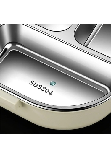 Yalıtımlı Taşınabilir Öğle Kutusu - Mikrodalga Isıtma, Krem Beyaz, Ulzyvf Krem - Beyaz