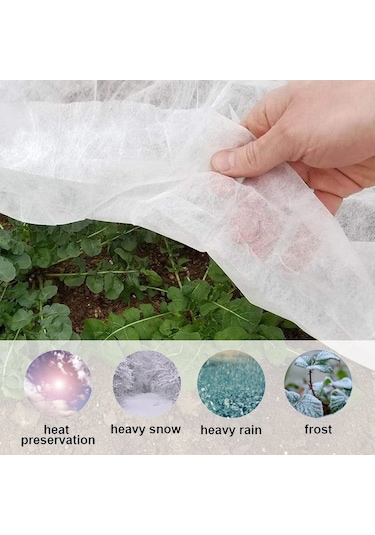 Neevoyu Bitki Isı Koruyucu Örtü 1.5x10m: Biyobozunur Dokuma, Don Ve Frosta Karşı, Isı Tutar, Yeniden Kullanılabilir, Bahçe/farmda Kullanım
