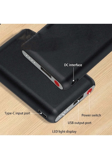 Geeksen 5000mah 5v Usb Şarj Cihazlı Isıtıcı Eldiven, Çorap Ve Giysi İçin Taşınabilir Mini Güç Kaynağı Siyah
