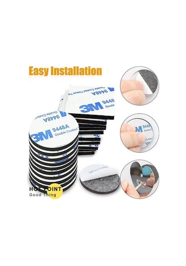 Hangfox 12 Adet/set Dairesel 3m Güçlü İki Yönlü Bant Akrilik Yapıklı Dayanıklı Tutucular 4cm Çap