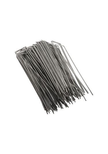 Folinda 100 Adet Islak Galvanizli Çelik U-şekilli Bahçe Çiviği 4x10cm - Çim, Zemin Kumaşı Ve Fence Sabitleme Aracı, Paslanmaz, Kolay Kurulum