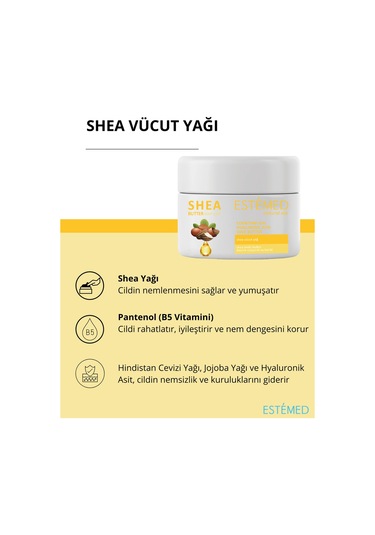 Estemed Shea Vücut Yağı & Shea Body Butter 250ml
