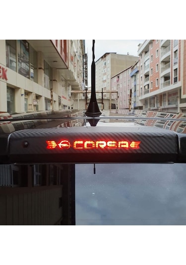 Opel Corsa D Karbon Arka Fren Stop Lambası Sticker