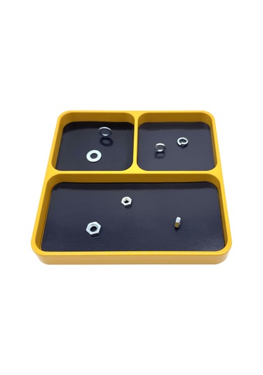 Monyee Alüminyum Allyum Magneetik Alet Depolama Tepsisi, Üç Magneetik Yastık, Cıvatalar Ve Parçalar Kaybını Önler, Sarı
